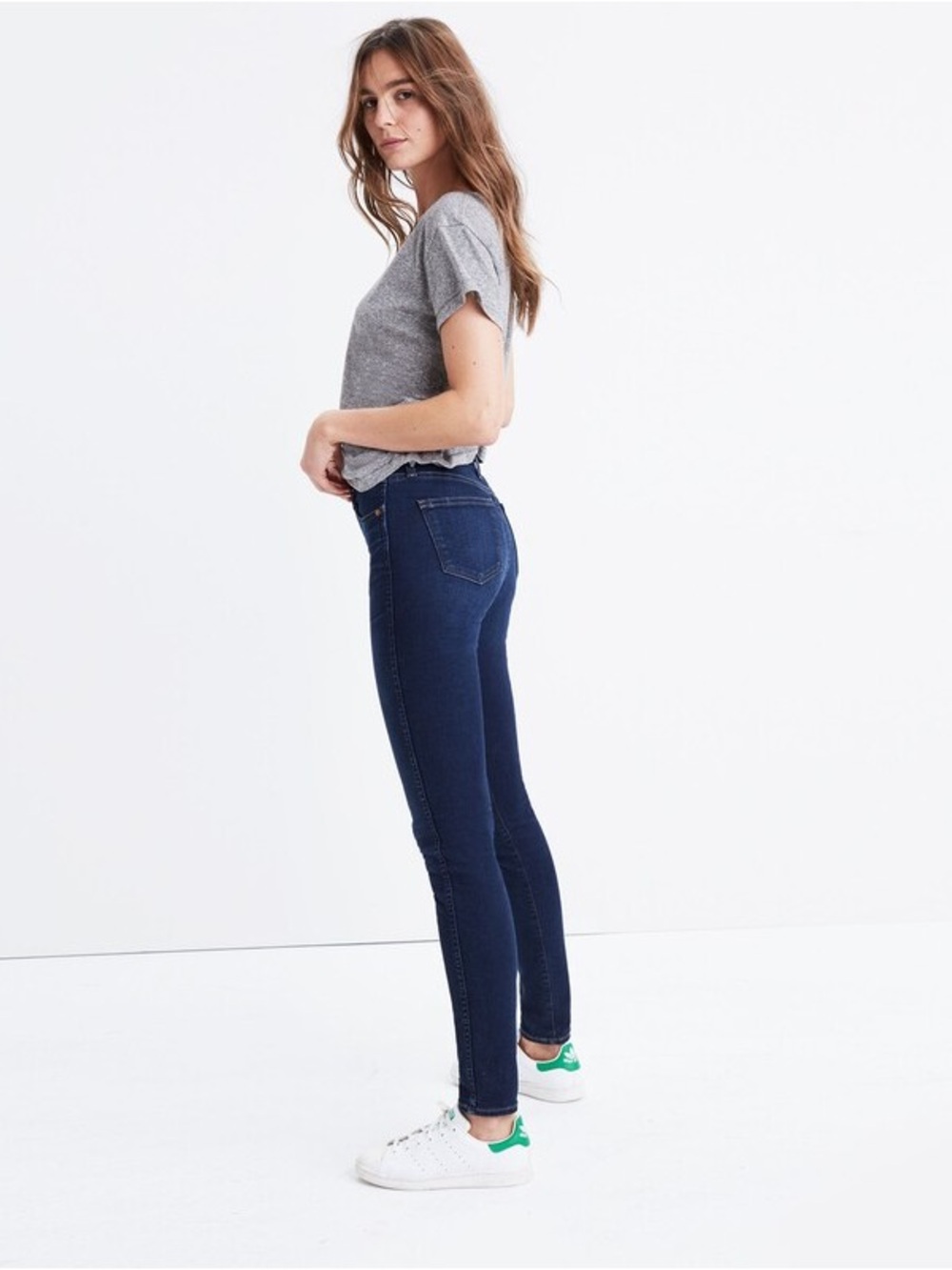 Madewell Tall 10" High-Rise Skinny Jeans in Hayes Wash 26T